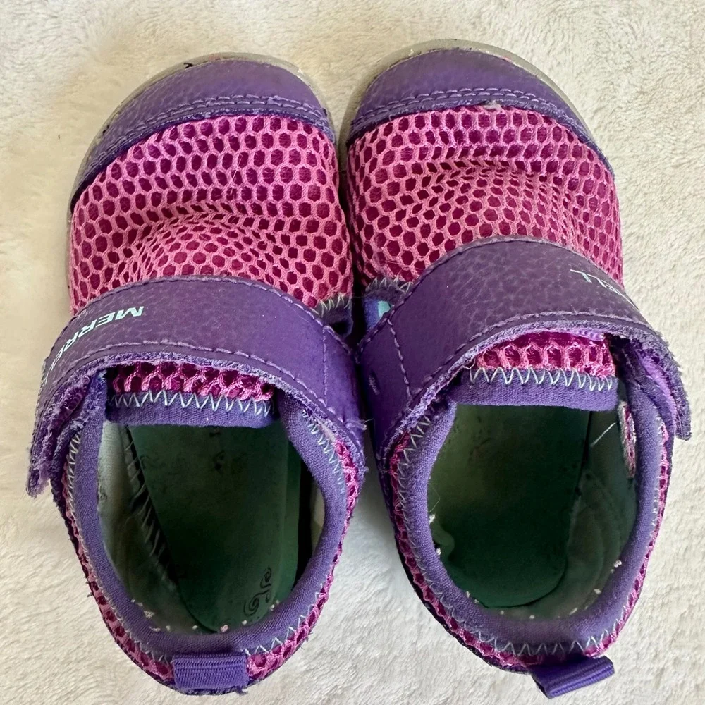 Merrell Toddler Hydro Water Sandal‎ Purple Pink Size 4.5 Velcro